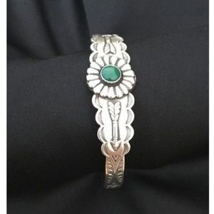 Turquoise Sterling Cuff Bracelet Fred Harvey Era